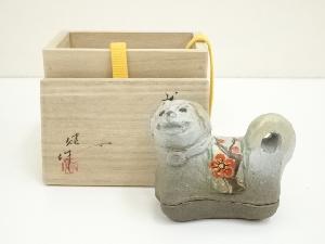 小倉健造　犬香合（共箱）